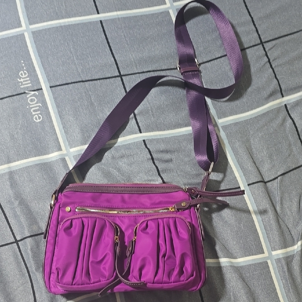 Stylish Purple Women's Bag Crossbody Adjustable Strap